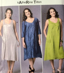 EASY UC Butterick B6283 Schnittmuster Sommer ärmellos Tank Kleid lockerer Pullover - Bild 1 von 5
