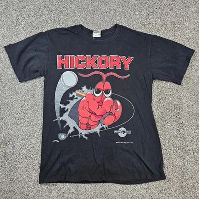 Camisa De Colección Hickory Crawdads Para Hombres Grande Negra MiLB 1994 NUEZ MOSCADA Béisbol EE. UU. Foto 1 de 4