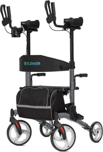 ELENKER Upright Walker Stand Up Folding Rollator - Foto 1 di 4