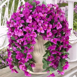2 Stück Künstliche Faux Bougainvillea Blumen Pflanzen für Draußen Sommer... - Bild 1 von 7