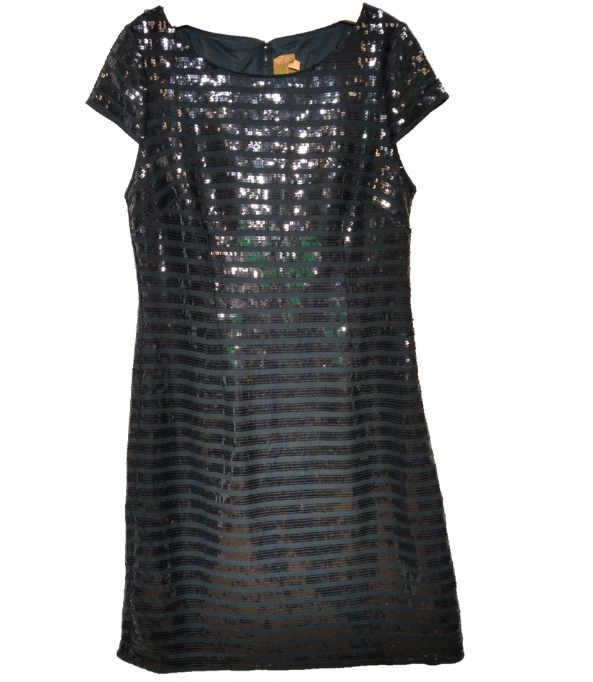 Vestido de lentejuelas Ali Ro negro para ocasión especial todo el año, vacaciones, fiesta talla 12 Foto 1 de 4