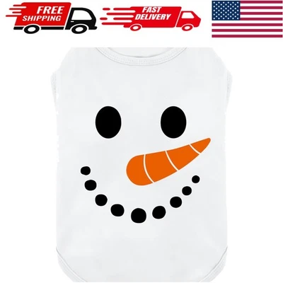 Cute Snowman Pet Shirt - Christmas Outfit for Small Dogs - Medium Fit - Image 1 of 4