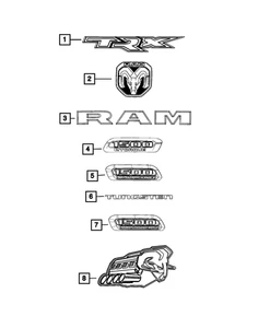 Genuine Mopar Hurricane Ho Nameplate Right 68725550AA - Picture 1 of 1