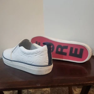 G/Fore White Leather Golf Shoes G4MS19F05 Mens 11.5 No Insoles Loafers Slip Ons - Imagen 1 de 11