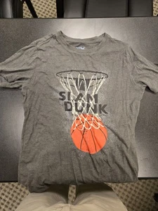 Boys SLAM DUNK Basketball T-Shirt Cat & Jack Gray - XL - Picture 1 of 2