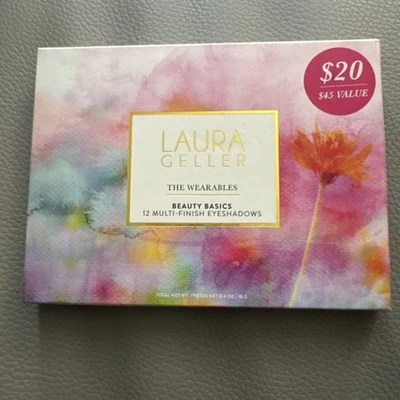 LAURA GELLER THE WEARABLES -BEAUTY BASICS-12 MULTI-FINISH EYESHADOW PALETTE-NIB - Image 1 of 4
