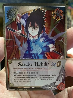 Naruto CCG "Sasuke Uchiha" Foil SJC Ninja Promo Card (PR-088) Bandai America - Image 1 of 2
