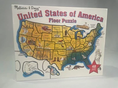 Melissa & Doug Deluxe Соединенные Штаты Америки США карта головоломка новый в коробке - Изображение 1 из 4