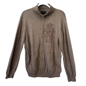 Banana Republic Sweater Jacke Herren leicht Full Zip Crest braun L Preppy - Bild 1 von 6