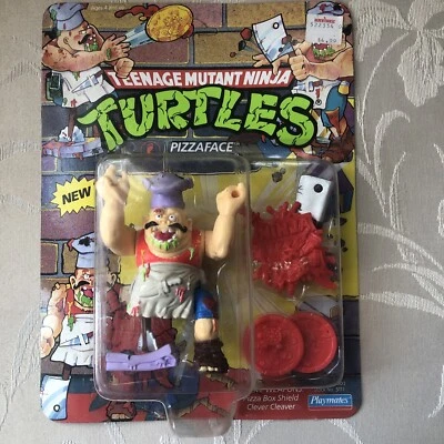 Pizzaface Psychotic Chef 1990 TMNT Teenage Mutant Ninja Turtle sin perforar MOSC Foto 1 de 4