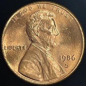1986D Lincoln Memorial Penny.  - Bild 1 von 2