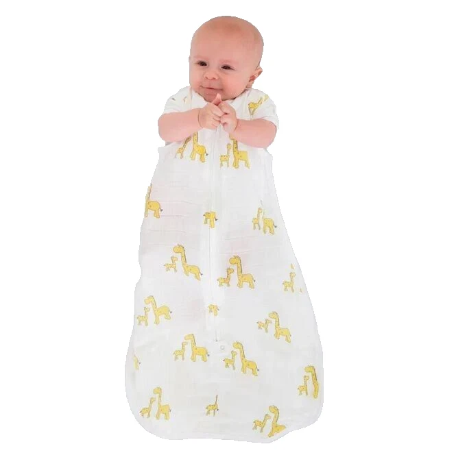 Novo com etiquetas saco zzZipMe musselina sem peso PEQUENO 0-6 mos - Mamãe e bebê girafa, amarelo - Imagem 1 de 4