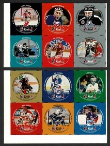 1992-93 Kraft Scheiben Proof ungeschnittene Platten Set Torhüter (24 Stück Roy, Belfour) - Bild 1 von 4
