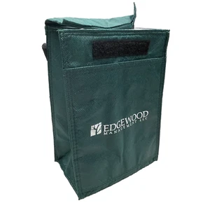 NWOT Insulated Lunch Bag, "Edgewood Management," 9 3/4" T x 6 1/2" L x 4 1/2" W - Picture 1 of 8