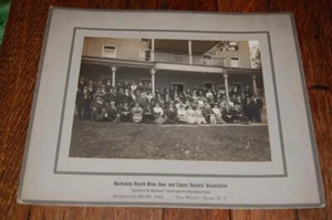 1913 ROCKAWAY BEACH NY. WINE BEER LIQUOR DEALERS ADVERTISING CABINET CARD PHOTO - Picture 1 of 8