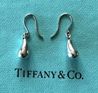 Tiffany &amp; Co Elsa Peretti  Earrings Dangle Teardrop Earwires Sterling Silver 925