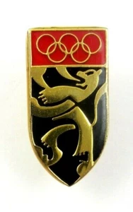 Vintage Belgium Olympic NOC Pin Badge Generic 1980s Rare - Picture 1 of 6