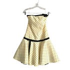 Jessica McClintock for Gunne Sax Prom Dress Junior Size 7 Polka Dot Vintage USA