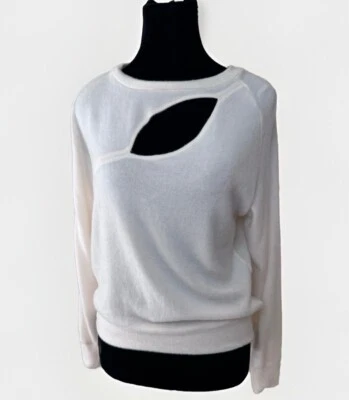 Blusa LNA Top Tamanho S Recorte Suéter Marfim Gemada Escovada Macia Elástica Confortável Camisa EUA - Imagem 1 de 4