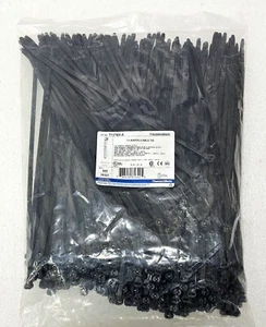 Tasche mit 500 ~ Thomas & Betts TY-RAP Kabelbinder TY27MX-A ~ schwarz 13,6" 120 Pfund Nylon - Bild 1 von 1