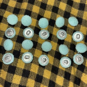20- Neu Vintage Stoff bezogen 5/8" Schaft Knöpfe Baby Eisblau Neu aus altem Lagerbestand - Bild 1 von 4