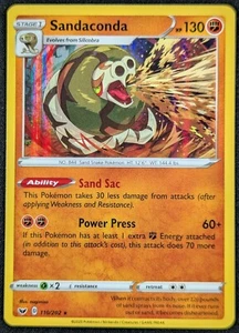 Sandaconda 2020 Espada y Escudo Holo Raro Pokemon Tarjeta 110/202 (Nuevo) - Imagen 1 de 2