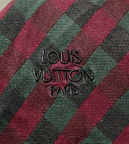 LOUIS VUITTON（LV） T shirt Louis Vuitton LV ricamata damier modello quadri cotone vintage