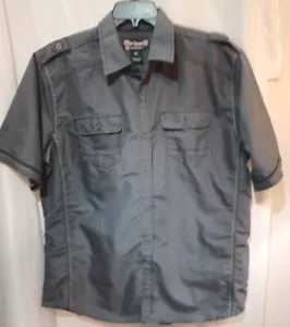Schwarzes LacqueR Western Herren Hemd Schiefergrau 2XL Button Down - Bild 1 von 5