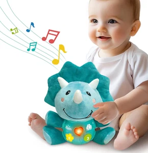 Baby Dinosaur Musical Toys, Newborn Boys Gift, Soft Dino Plush Stuffed Animal, I - Picture 1 of 14