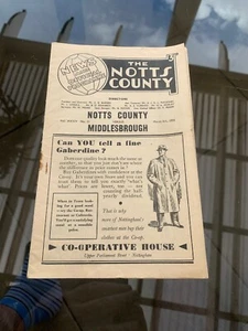 Notts County V Middlesbrough 1955 Soccer/football Programme - Picture 1 of 3