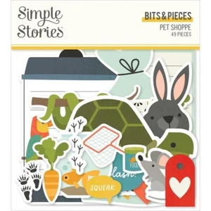 Simple Stories Ephemera - PET SHOPPE - Bits & Pieces 49 Teile - NEU - Bild 1 von 2