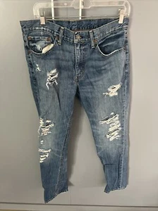 Levi’s 511 men’s Jean Blue 5 Pocket Skinny ripped size 32x32 - Picture 1 of 3