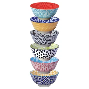 Chelsea Multi-Color Bowls (Set of 6) - Picture 1 of 12