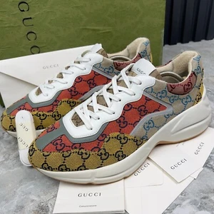 Zapatillas Gucci GG Rhyton Multicolor Tela Lona 9 G o 9.5 EE. UU. o 43 EUR - Imagen 1 de 12