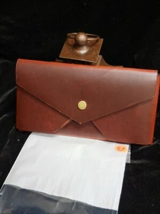 Genuine Leather,hand made envelope Women Clutch Leather Wallet Handbag, #97 new - Picture 1 of 10