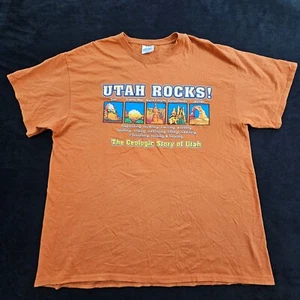 Utah Rocks Geologic Story of UT Orange Kurzarm Baumwolle T-Shirt Herren XL - Bild 1 von 7