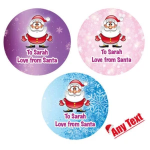 48 x Personalised Christmas Stickers Santa Father Christmas Present Labels - 059 - Picture 1 of 3