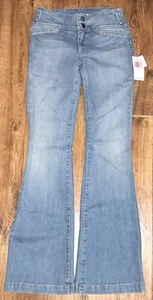 Juicy Couture Womens Miller Buckle Flare Jeans Pants sz 25 MSRP $228 Made in USA - Picture 1 of 3