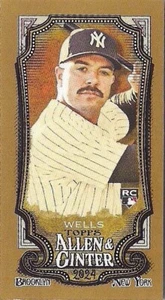 Austin Wells Mini Gold Border RC #53 Yankees  2024 Topps Allen & Ginter - Picture 1 of 3
