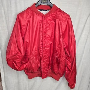 Giacca a vento vintage Polo anni 80 90 cotone rosso Ralph Lauren taglia large - Foto 1 di 5