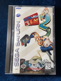 Earthworm Jim 2 (Sega Saturn, 1996) Authentic Complete w/ Man + Reg Card