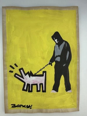 Pintura artística Banksy certificado de autenticidad dibujo original vintage firmada Foto 1 de 3