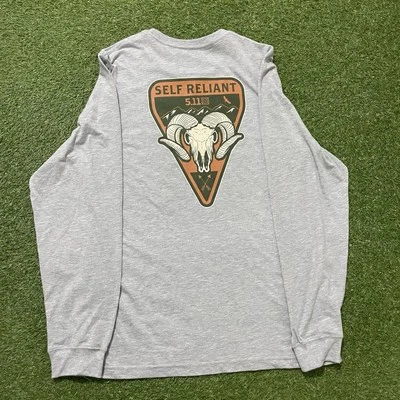 Camiseta táctica manga larga 5.11 511 gris autosuficiente talla grande L nueva con etiquetas $38 Foto 1 de 4