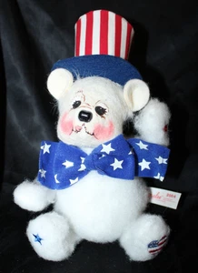 Annalee 2004 - Orso Patriottico 8" con cappello - 2004 - 279204 - Nuovo con etichette - Foto 1 di 3