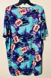NWT Womens LuLaRoe Disney Irma Mickey Mouse M High Low Short Sleeve Top - Picture 1 of 4