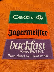 Beer Bar Towels 3 Cotton Mats New Commercial Grade Good for Golf Fishing 49/22cm - Picture 1 of 12