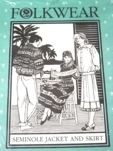 Folkwear 127 Siminole Jacket Skirt size S-L Sewing Pattern F1 - Picture 1 of 2