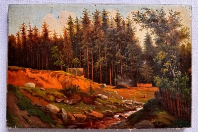 Ecole Française ou Russe du XIXème siècle- Shishkin ? Kryzhitsky ? - Photo 1/4