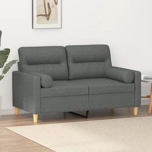 Divano 2 posti tessuto grigio scuro (100% poliestere), metallo, textilene - Foto 1 di 8