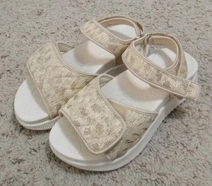 ONCAI Walking Sandals Women’s Arch Support Hiking Sandals Size 7.5 Sparkly Beige - Picture 1 of 8